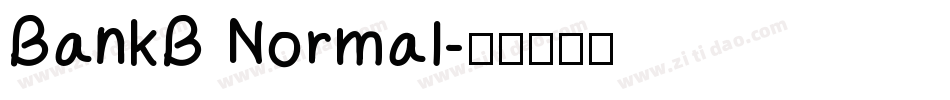 BankB Normal字体转换